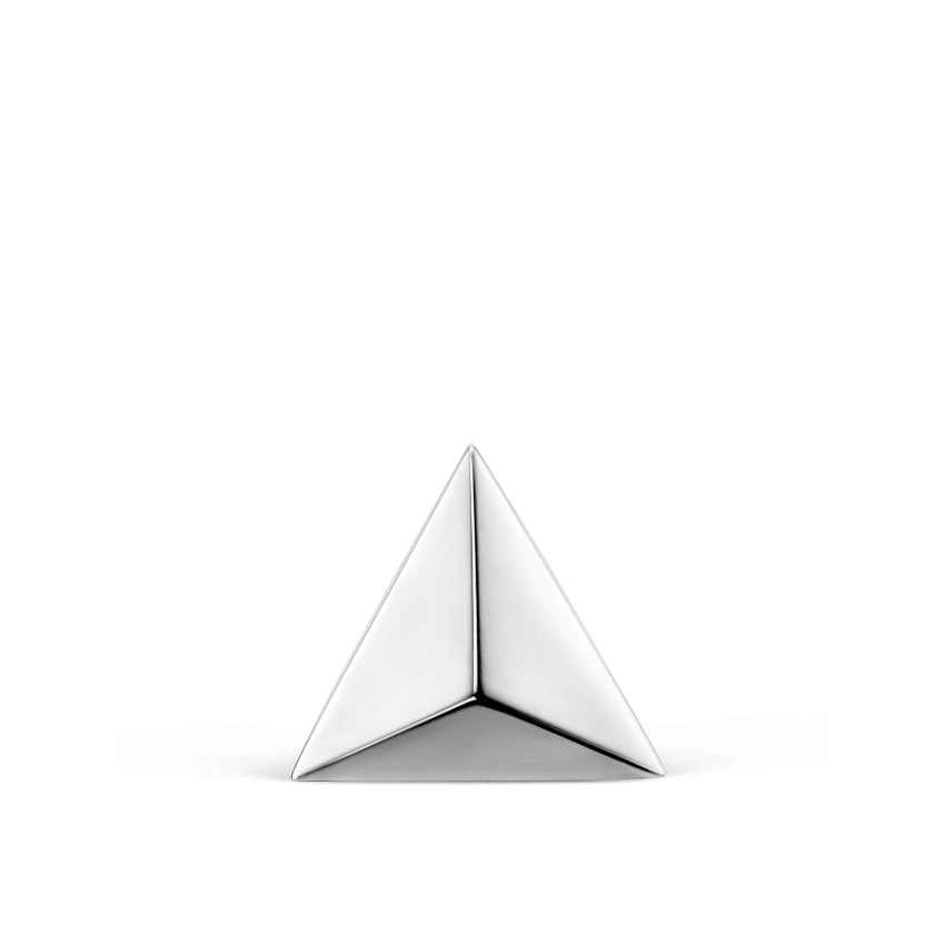 Faceted Triangle Stud Earring