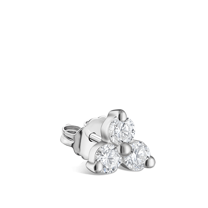 Diamond Trinity Stud Earring