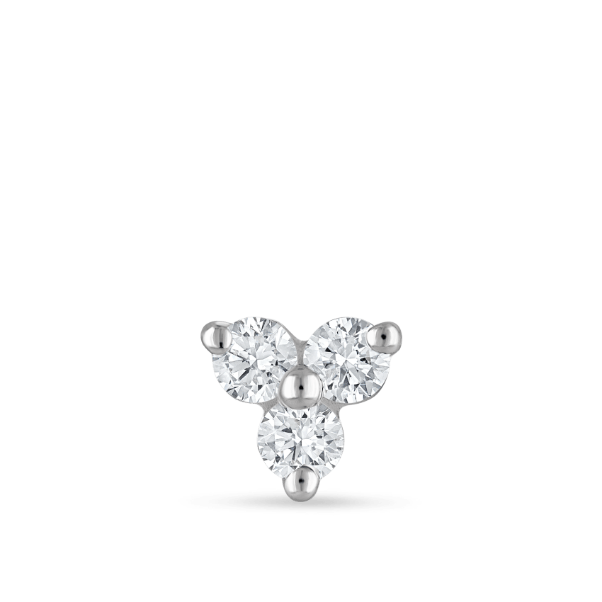 Diamond Trinity Stud Earring