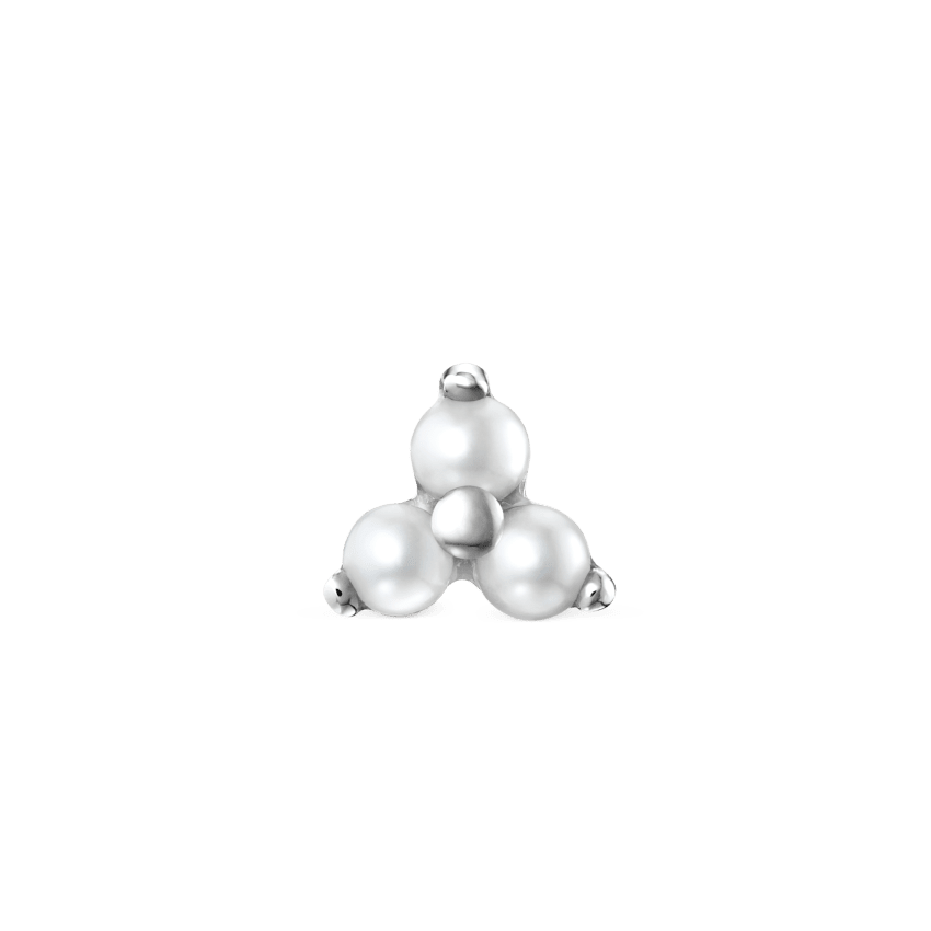 Pearl Trinity Stud Earring