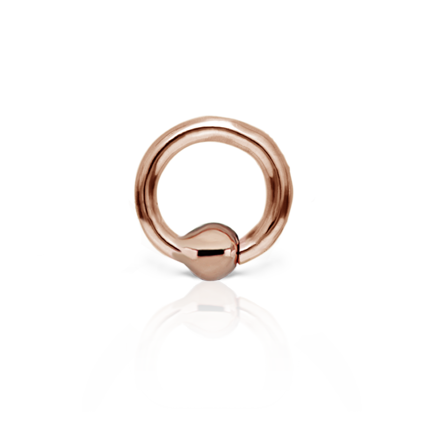 Fixed Gold Ball Ring