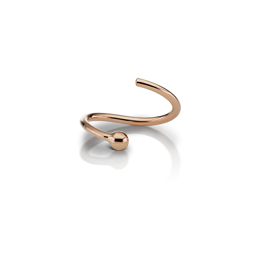 Fixed Gold Ball Ring