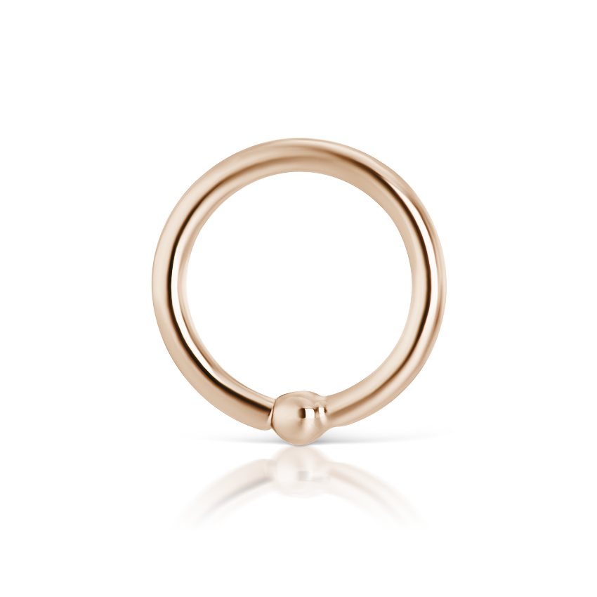 Fixed Gold Ball Ring