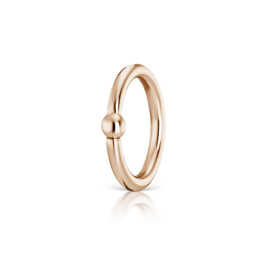Fixed Gold Ball Ring