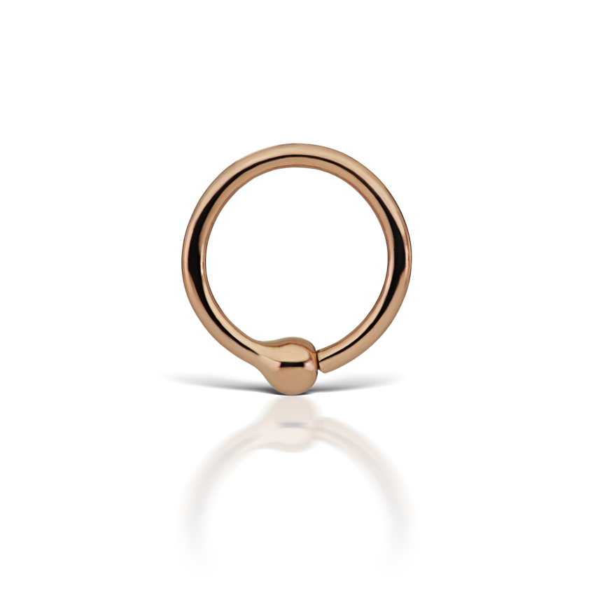 Fixed Gold Ball Ring