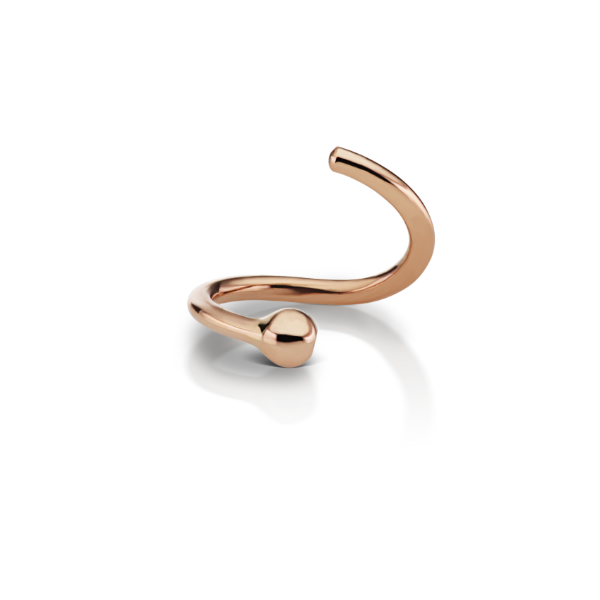 Fixed Gold Ball Ring