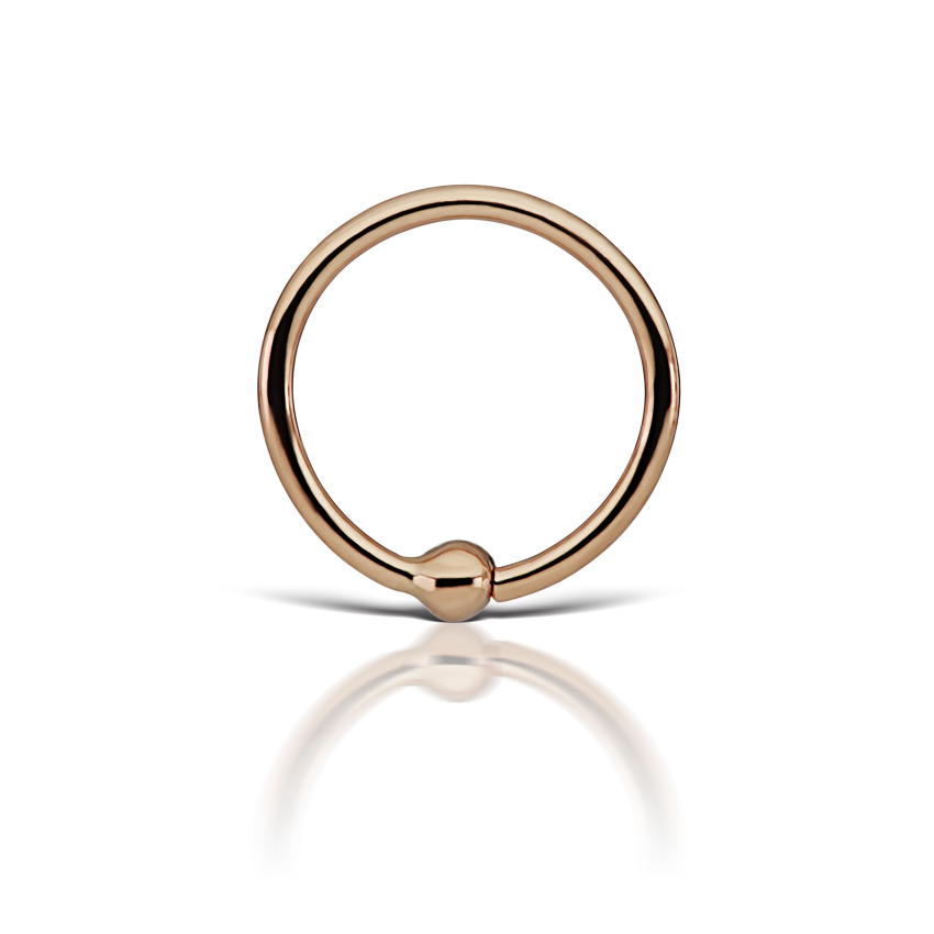Fixed Gold Ball Ring