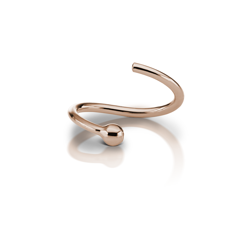 Fixed Gold Ball Ring