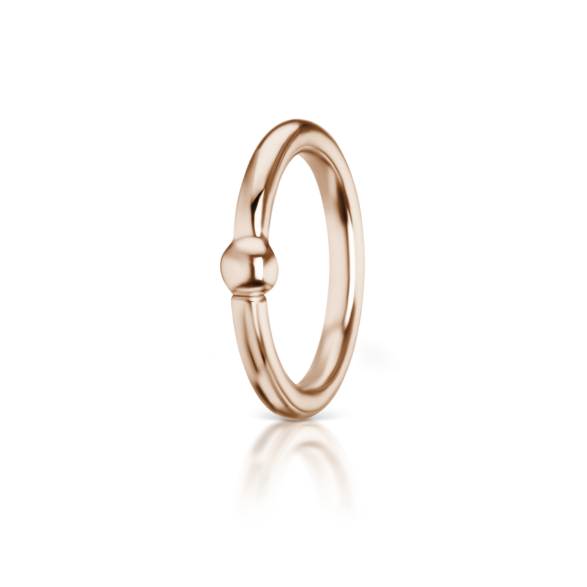 Fixed Gold Ball Ring