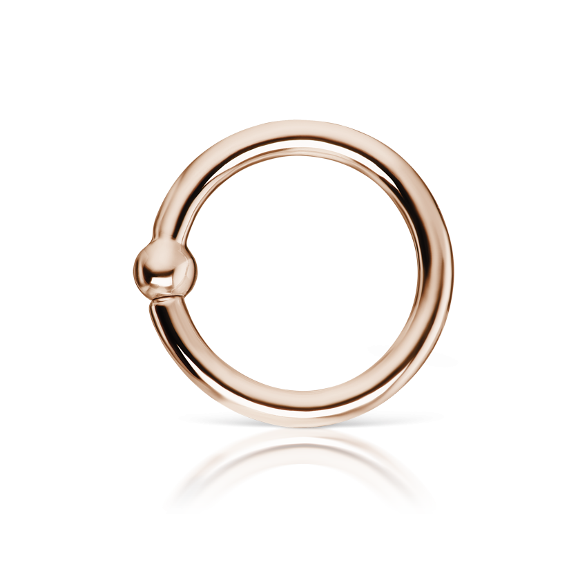 Fixed Gold Ball Ring