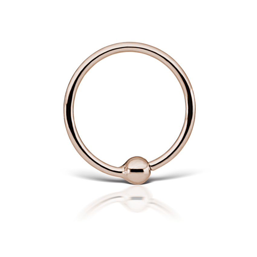 Fixed Gold Ball Ring