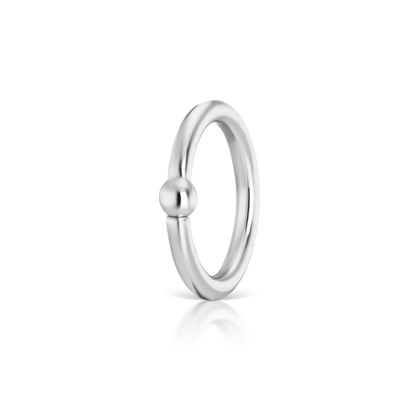 Fixed Gold Ball Ring