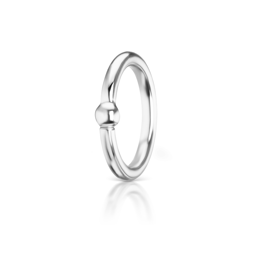 Fixed Gold Ball Ring