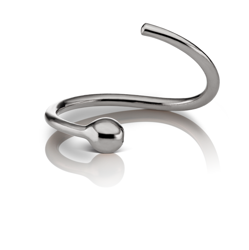 Fixed Gold Ball Ring