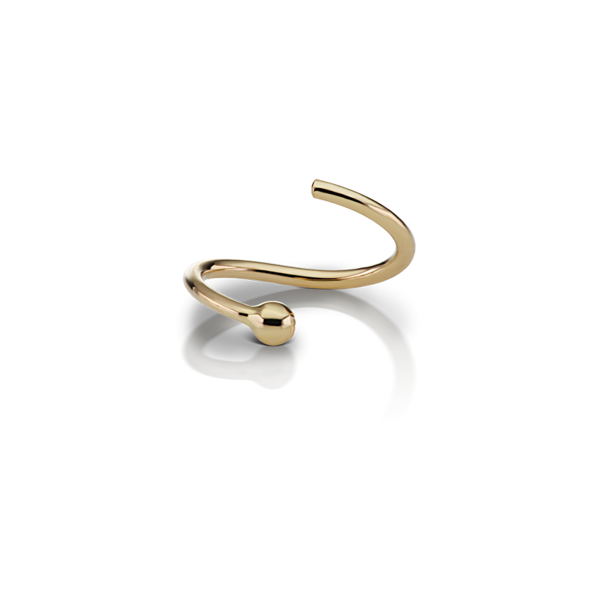 Fixed Gold Ball Ring