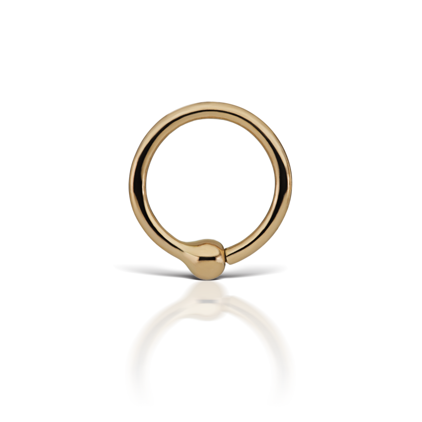 Fixed Gold Ball Ring