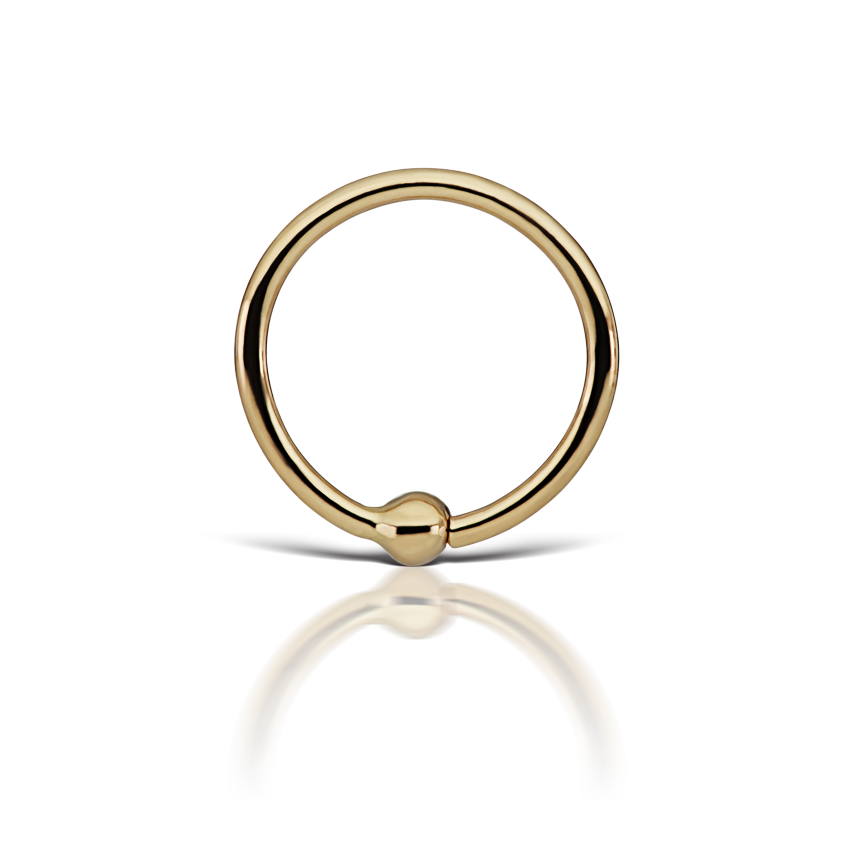 Fixed Gold Ball Ring