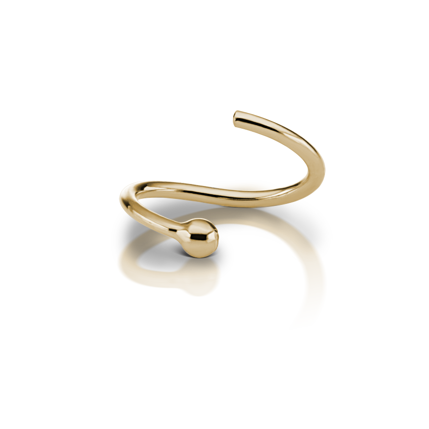 Fixed Gold Ball Ring