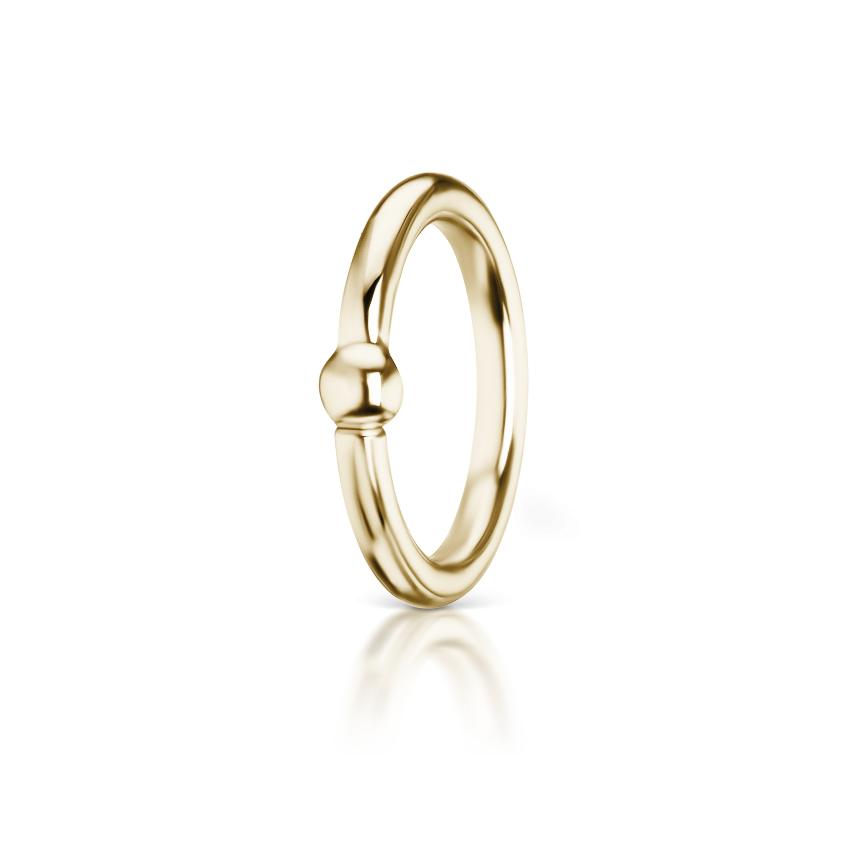 Fixed Gold Ball Ring