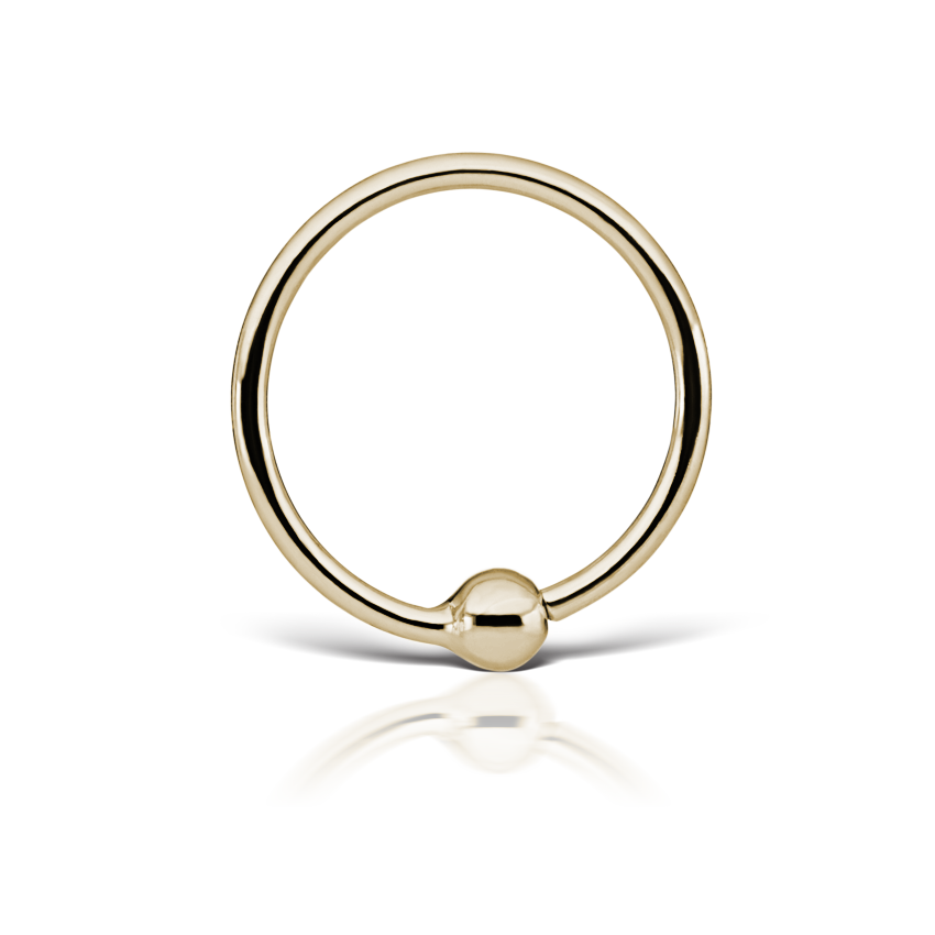 Fixed Gold Ball Ring