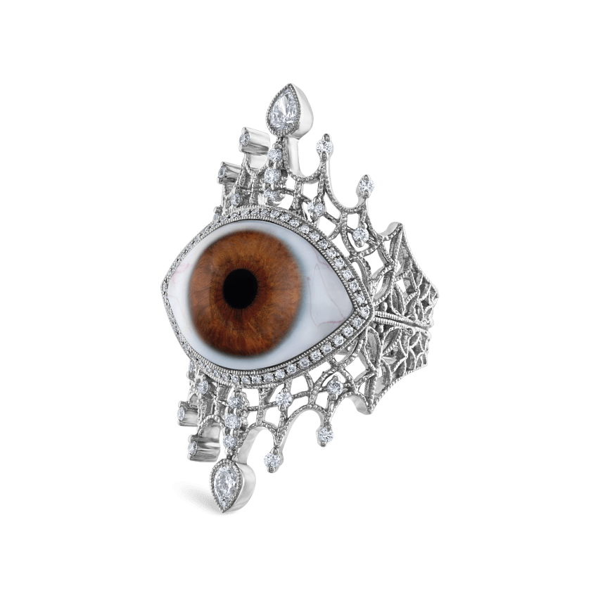 Diamond Crown Eye Finger Ring