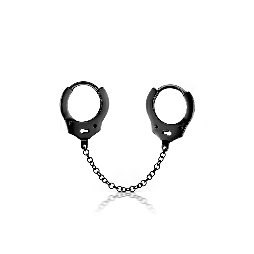 Handcuff Hoop Earring with Medium Chain