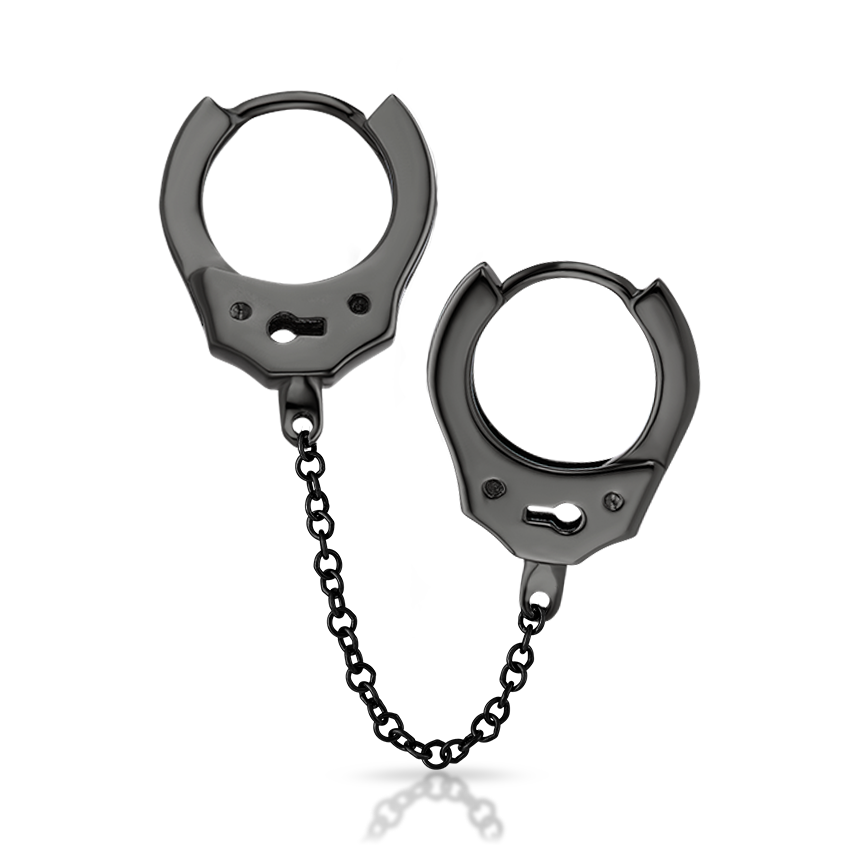 Handcuff Hoop Earring with Medium Chain