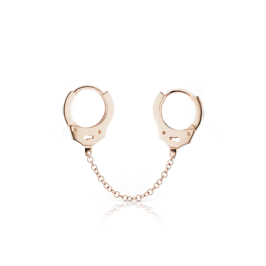 Handcuff Hoop Earring with Medium Chain