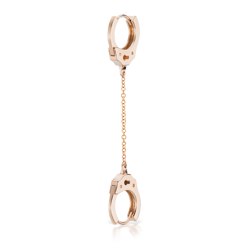 Handcuff Hoop Earring with Medium Chain