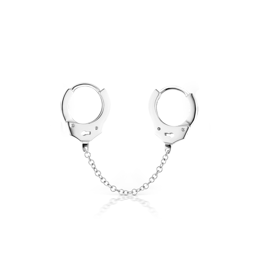 Handcuff Hoop Earring with Medium Chain
