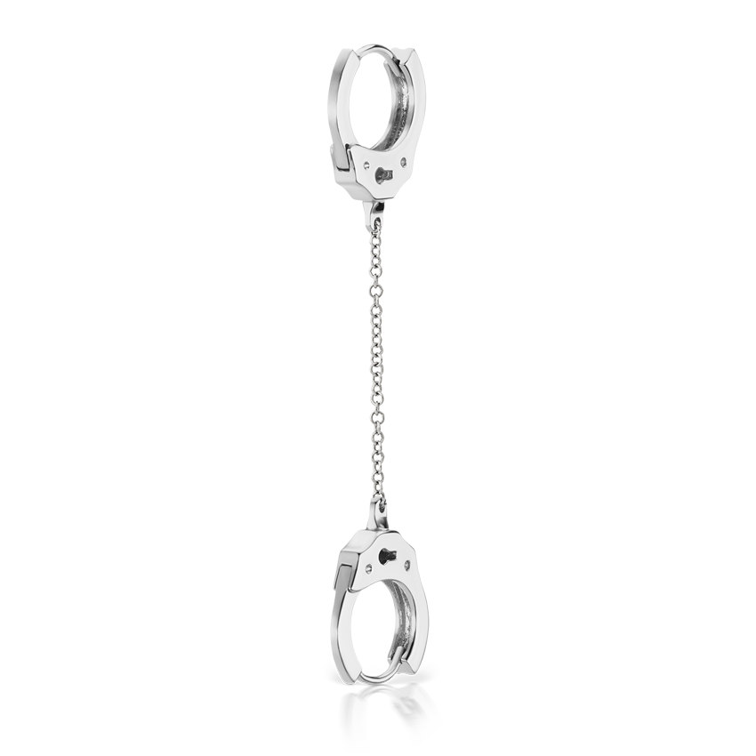 Handcuff Hoop Earring with Medium Chain