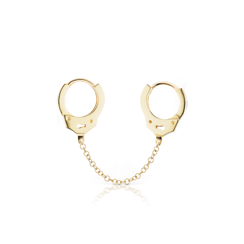 Handcuff Hoop Earring with Medium Chain
