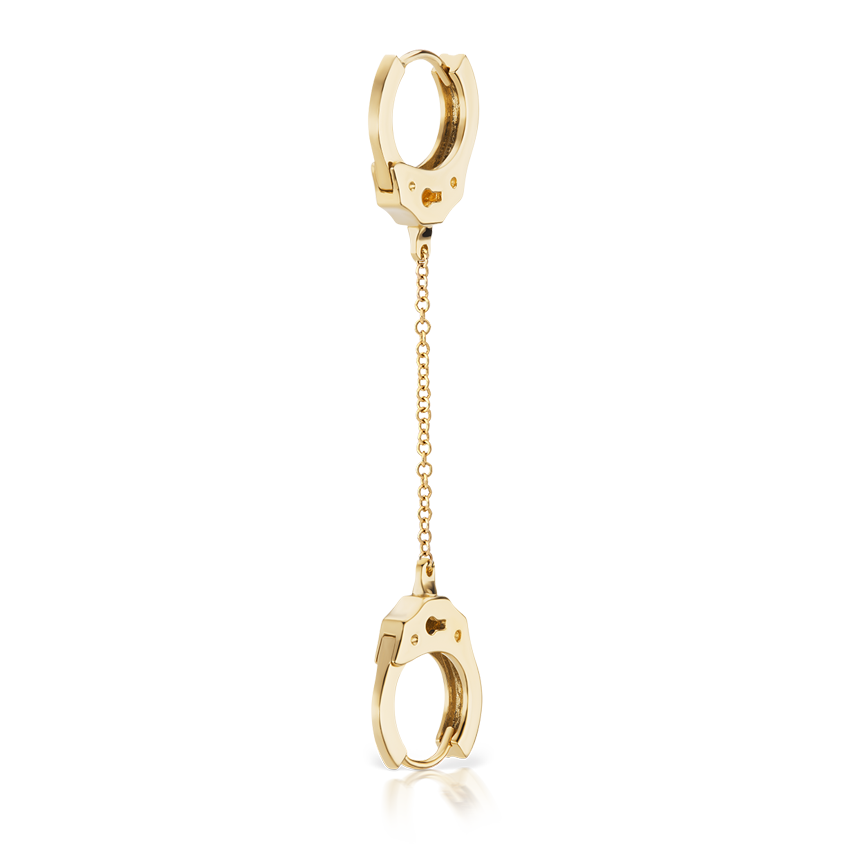 Handcuff Hoop Earring with Medium Chain
