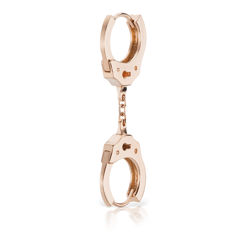 Handcuff Hoop Earring with Short Chain