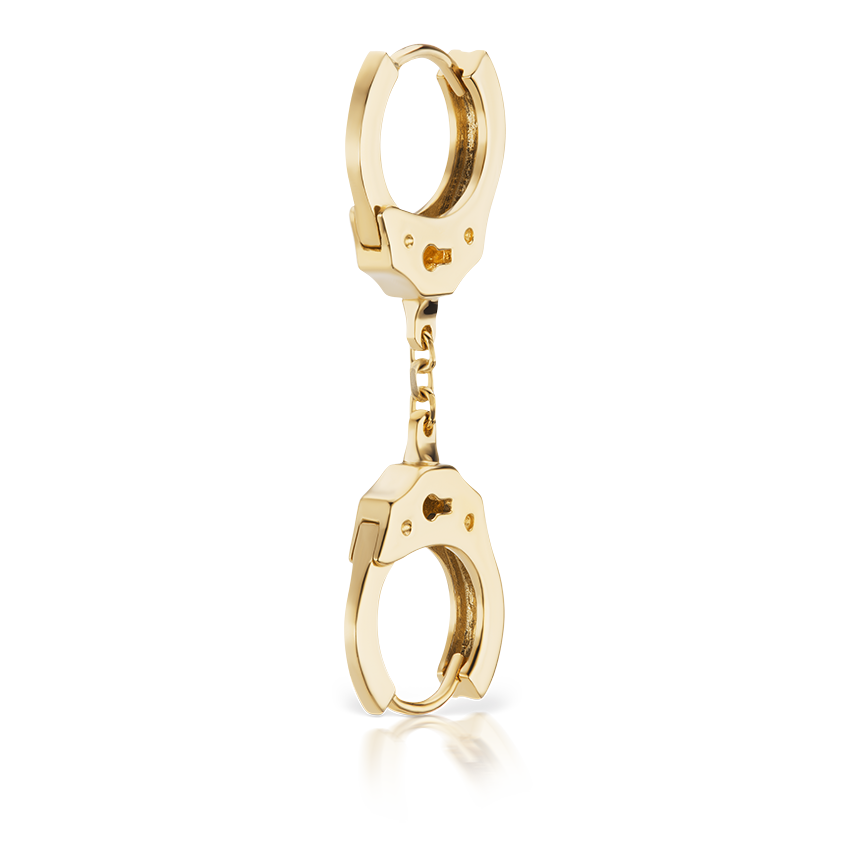 Handcuff Hoop Earring with Short Chain