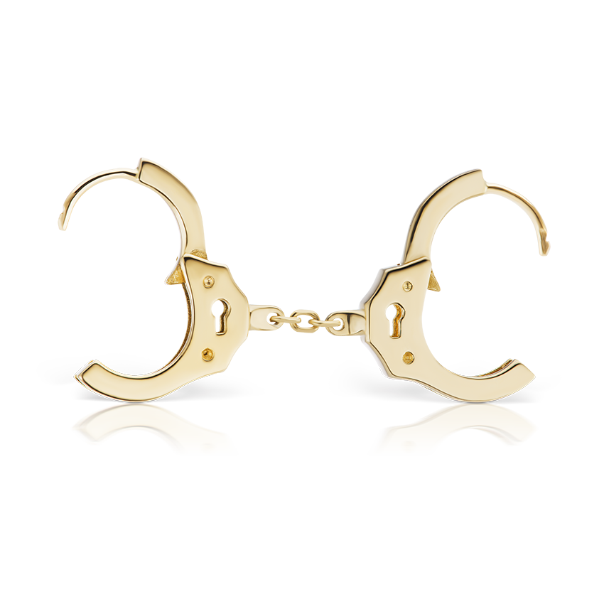 Handcuff Hoop Earring with Short Chain