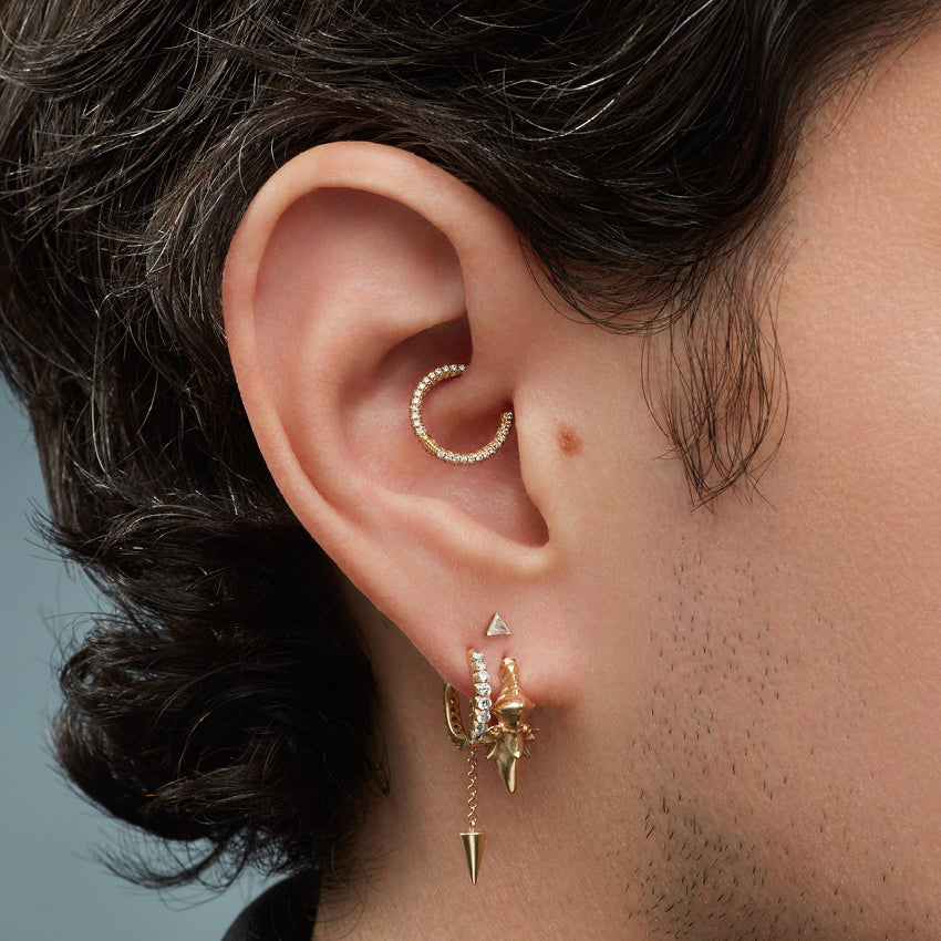 Invisible Set Diamond Eternity Hoop Earring