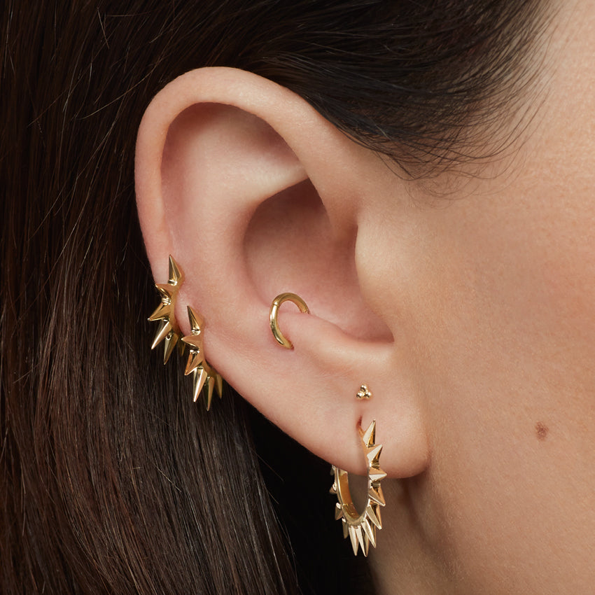 Metal Mohawk Hoop Earring