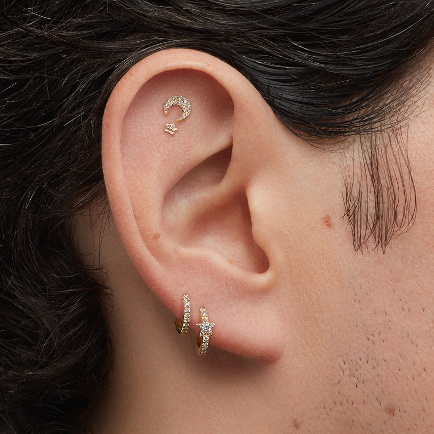 Diamond Eternity Hoop Earring