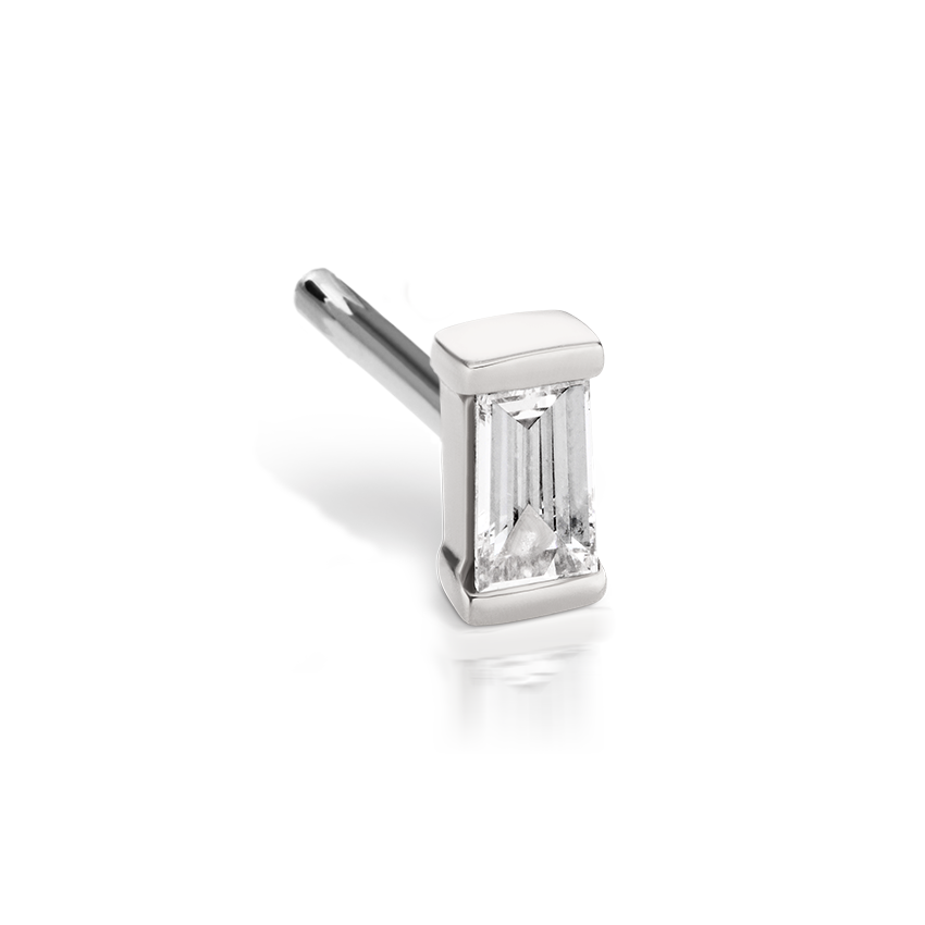 Baguette Diamond Tash Threaded Backing