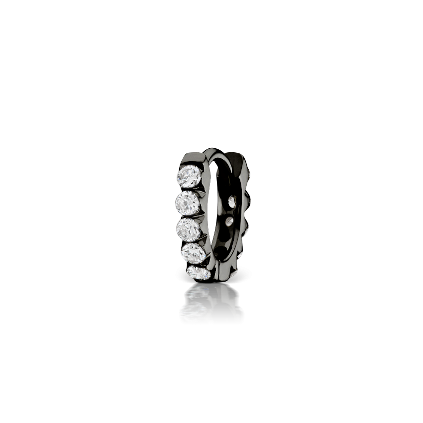 Invisible Set Diamond Eternity Hoop Earring