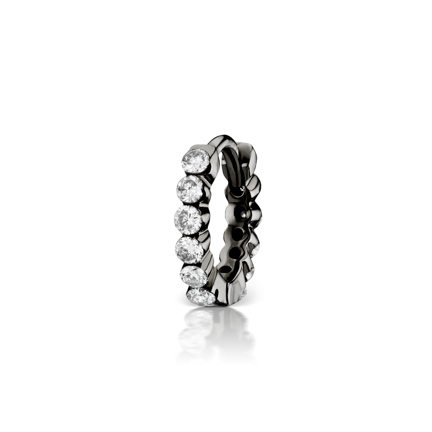 Invisible Set Diamond Eternity Hoop Earring