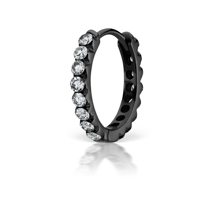 Invisible Set Diamond Eternity Hoop Earring