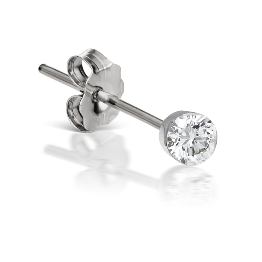 Invisible Set Diamond Stud Earring