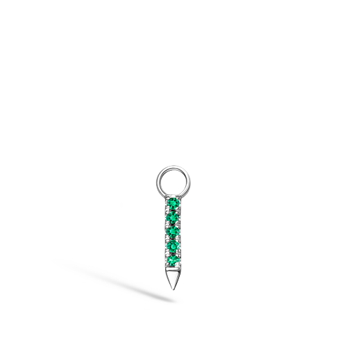 Diamond and Emerald Eternity Bar Charm