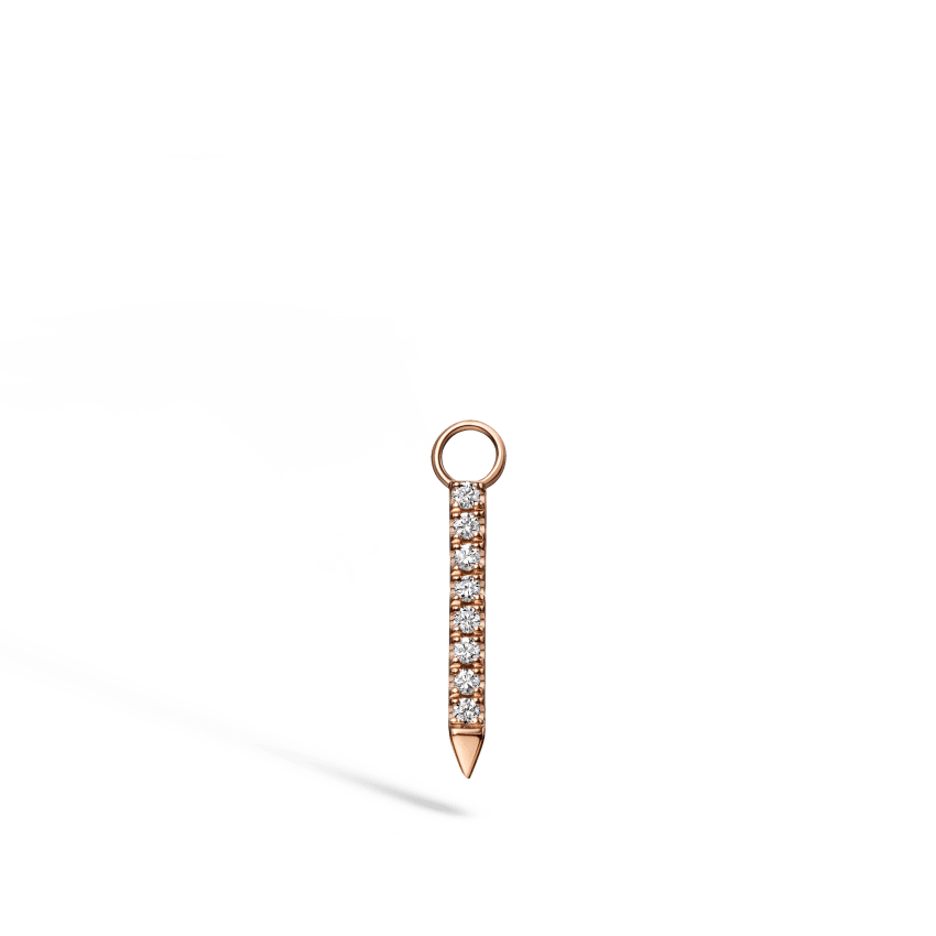 Black and White Diamond Eternity Bar Charm