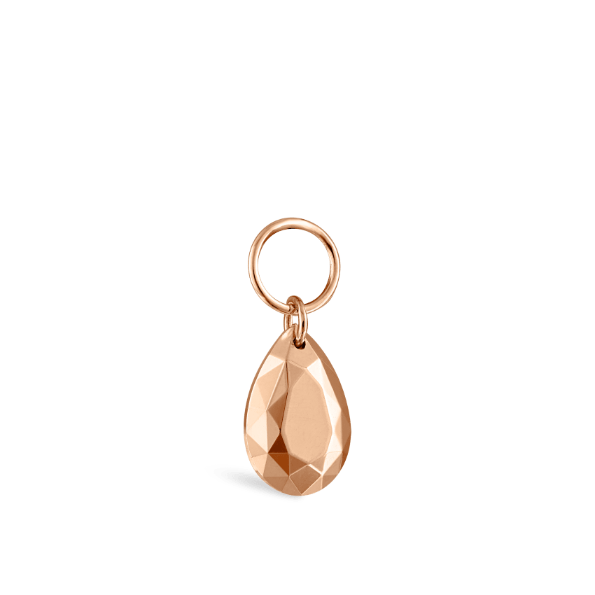 Faceted Gold Pear Charm