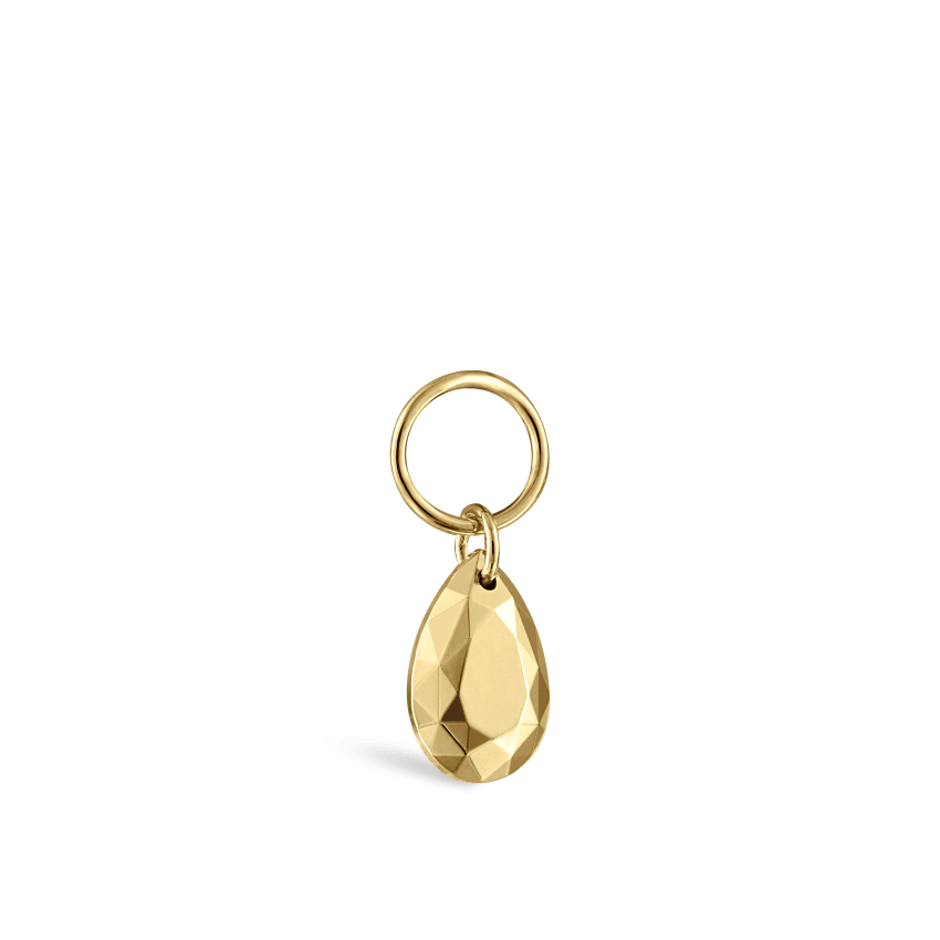 Faceted Gold Pear Charm