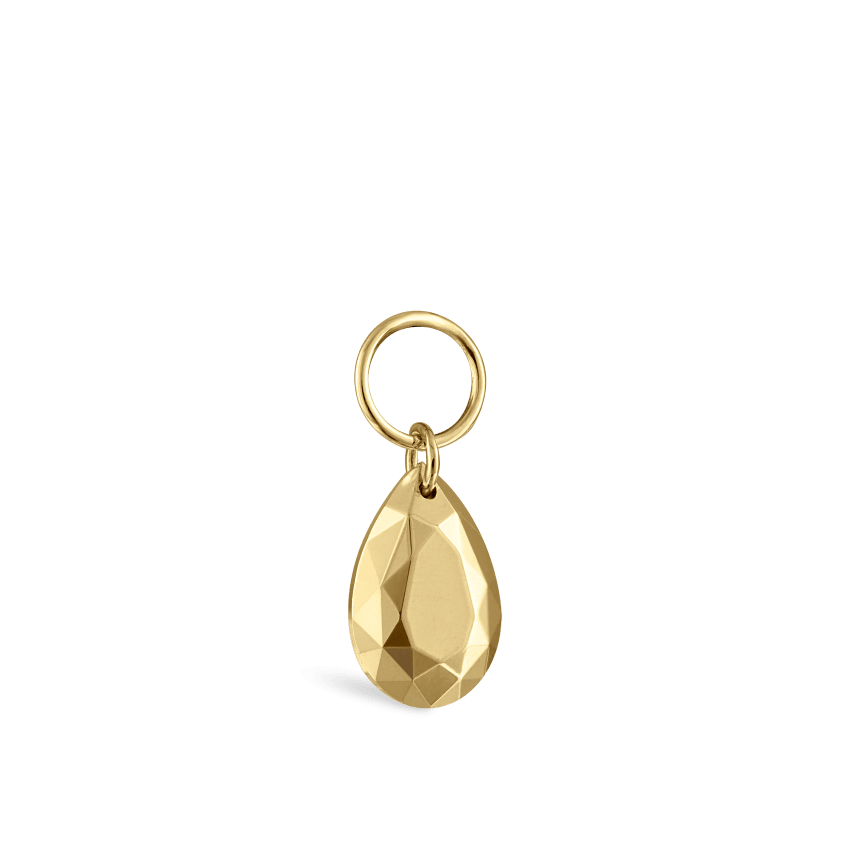 Faceted Gold Pear Charm