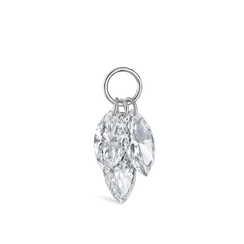 Floating Diamond Plume Charm